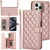 Crossbody Multifunction Rhombic Leather Phone Case