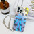 Electroplating Laser Butterfly Phone Case with Wrist Strap
