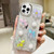 3D Flower Glitter Epoxy TPU Phone Case