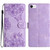 Cherry Blossom Butterfly Skin Feel Embossed PU Phone Case
