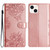 Cherry Blossom Butterfly Skin Feel Embossed PU Phone Case