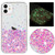 Transparent Frame Noctilucent Glitter Powder TPU Phone Case