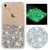 Transparent Frame Noctilucent Glitter Powder TPU Phone Case