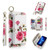 POLA MagSafe Flower Multi-functional Zipper Wallet Leather Phone Case