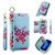 POLA MagSafe Flower Multi-functional Zipper Wallet Leather Phone Case