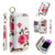 POLA MagSafe Flower Multi-functional Zipper Wallet Leather Phone Case