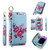POLA MagSafe Flower Multi-functional Zipper Wallet Leather Phone Case