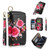 POLA MagSafe Flower Multi-functional Zipper Wallet Leather Phone Case