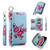 POLA Flower Multi-functional Zipper Wallet Leather Phone Case