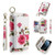 POLA Flower Multi-functional Zipper Wallet Leather Phone Case