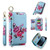 POLA Flower Multi-functional Zipper Wallet Leather Phone Case