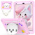Cat Holder Silicone Hybrid PC Tablet Case with Strap