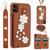 Crossbody Flower Pattern Leather Phone Case