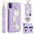 Crossbody Flower Pattern Leather Phone Case