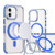 Dual-Color Clear Acrylic Hybrid TPU Lens Flip Holder MagSafe Phone Case