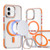 Dual-Color Clear Acrylic Hybrid TPU Lens Flip Holder MagSafe Phone Case