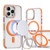 Dual-Color Clear Acrylic Hybrid TPU Lens Flip Holder MagSafe Phone Case