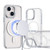 Dual-Color Clear Acrylic Hybrid TPU Lens Flip Holder MagSafe Phone Case