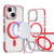 Dual-Color Clear Acrylic Hybrid TPU Lens Flip Holder MagSafe Phone Case