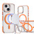 Dual-Color Clear Acrylic Hybrid TPU Lens Flip Holder MagSafe Phone Case