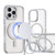 Dual-Color Clear Acrylic Hybrid TPU Lens Flip Holder MagSafe Phone Case