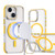 Dual-Color Clear Acrylic Hybrid TPU Lens Flip Holder MagSafe Phone Case
