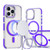 Dual-Color Clear Acrylic Hybrid TPU Lens Flip Holder MagSafe Phone Case
