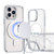 Dual-Color Clear Acrylic Hybrid TPU Lens Flip Holder MagSafe Phone Case
