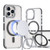 Dual-Color Clear Acrylic Hybrid TPU Lens Flip Holder MagSafe Phone Case