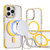 Dual-Color Clear Acrylic Hybrid TPU Lens Flip Holder MagSafe Phone Case
