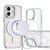 Dual-Color Clear Acrylic Hybrid TPU Lens Flip Holder MagSafe Phone Case