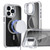 Magsafe Dual-Color Transparent Black Lens Holder Phone Case