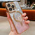 Dual-Love Feather Gradient Glitter Magsafe TPU Phone Case