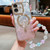 Dual-Love Feather  Gradient Glitter Bracelets Magsafe TPU Phone Case