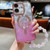 Dual-Love Feather  Gradient Glitter Bracelets Magsafe TPU Phone Case
