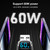 60W 10Gbps Intelligent Digital Display Fast Charge Adapter