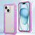 Transparent Matte TPU Hybrid PC 3-in-1 Phone Case