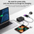 190W LED Display 3 x Type-C + 2 x USB Multi Ports Charger Support QI Wireless Charging