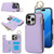 RFlD Anti-theft Double Buckle Ring Zipper Card Phone Case