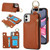 RFlD Anti-theft Double Buckle Ring Zipper Card Phone Case