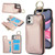 RFlD Anti-theft Double Buckle Ring Zipper Card Phone Case