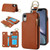 RFlD Anti-theft Double Buckle Ring Zipper Card Phone Case