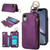 RFlD Anti-theft Double Buckle Ring Zipper Card Phone Case
