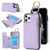 RFlD Anti-theft Double Buckle Ring Zipper Card Phone Case