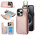 RFlD Anti-theft Double Buckle Ring Zipper Card Phone Case