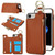 RFlD Anti-theft Double Buckle Ring Zipper Card Phone Case