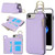 RFlD Anti-theft Double Buckle Ring Zipper Card Phone Case