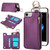 RFlD Anti-theft Double Buckle Ring Zipper Card Phone Case