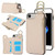 RFlD Anti-theft Double Buckle Ring Zipper Card Phone Case