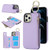RFlD Anti-theft Double Buckle Ring Zipper Card Phone Case